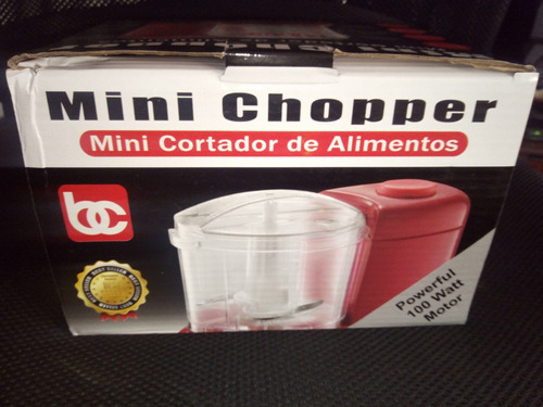 Mini Cortador De Alimentos. Mini Chopper 100 Watt. Nuevo. 