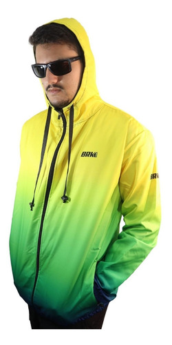 Imagem 2 de 6 de Jaqueta Corta Vento Impermeável Brk Gradient 04 Com Uv50+