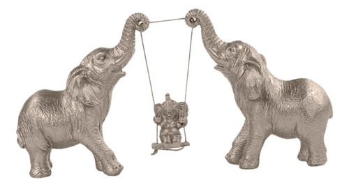 Estátua De Elefante Decoração De Mesa Estilo B Prata