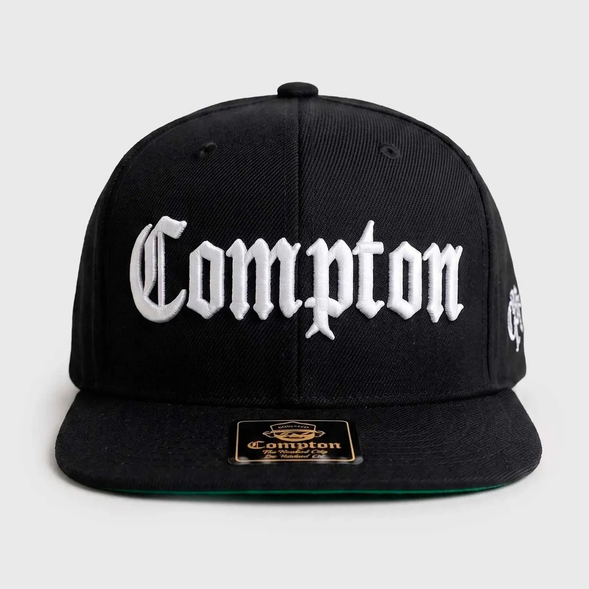 Boné Aba Reta Snapback Compton Clássico - Preto