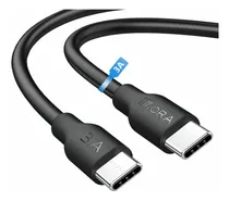 Comprar Cable De Datos Tipo C a Tipo C 1hora 1 M PVC Duradero Usb 2.0 Turbo 3A Cable Carga Rápida Compatible Con Móviles, Tabletas Negro