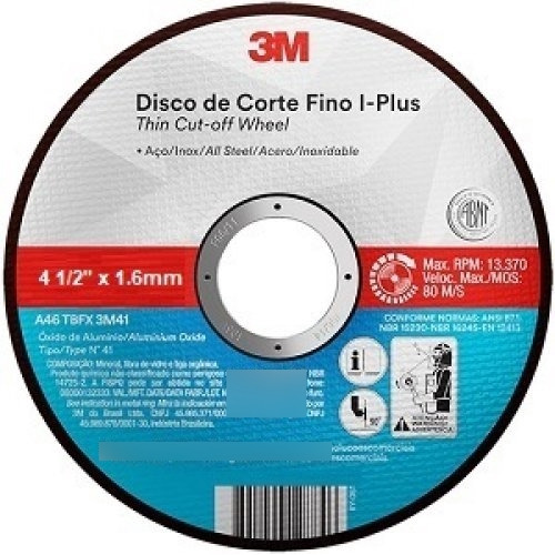 Pack Disco Corte Fino I-plus 3m 4 1/2x 1.6mm 25 Unidades