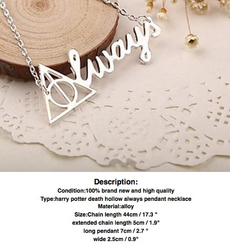 Collar Always Harry Potter Reliquias De La Muerte