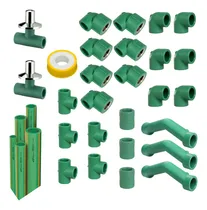 Comprar Combo Kit Fusión 25 Mm Agua Instalación Baño + 2 Caños
