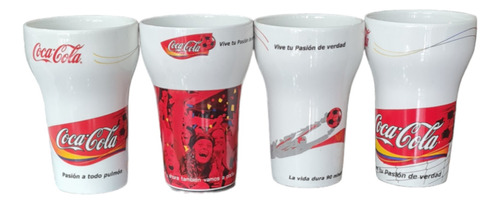 Juego 4 Vasos De Coca Cola Del Mundial En China Ecuador 2004