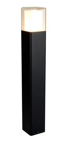 Poste Led Negro Sobreponer En Piso 13w Luz Calida Hled-003/n