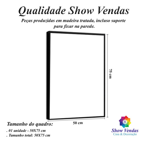 Quadro Decorativo Sala Ilha Fernando Noronha Grande Moldura