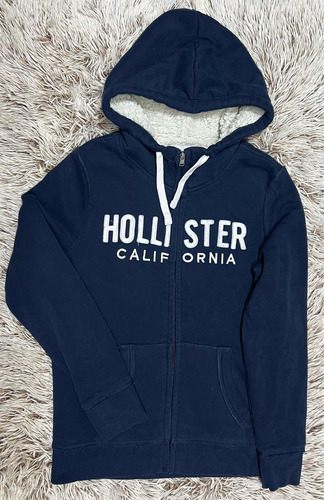 Sudadera Hoodie Aborregada Por Dentro Hollister Mujer S