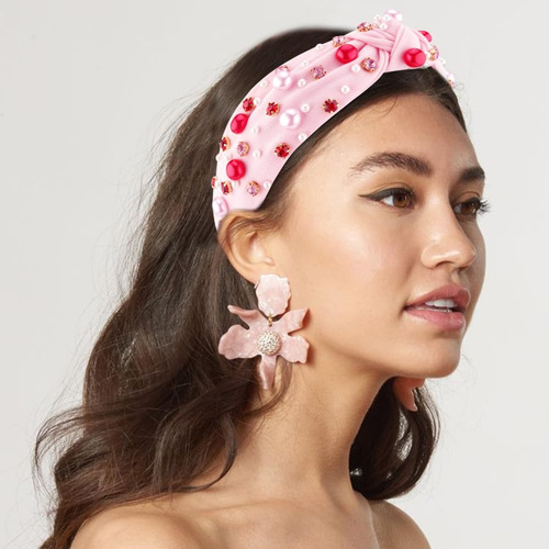 2pcs Elegante Diadema Anudada De Tela De Ala Ancha Para Niña