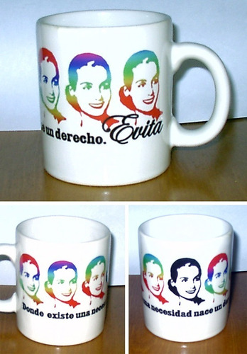 Imagen 1 de 2 de Tazas Peronistas Evita Eva Duarte Perón Donde Existe