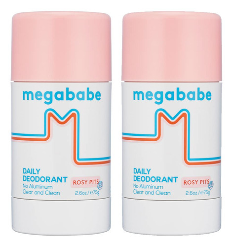 Megababe Desodorante Diario  Rosy Pits | Sin Aluminio, Trans