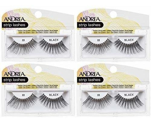 Pestañas Postizas - Andrea False Lashes Style 23 - Negro 4 P