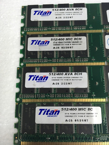 Memoria 512 Ddr 400 Pc3200 - Kingston Samsung Titan