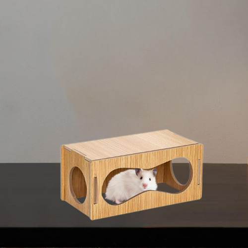 Túnel De Madera De Hámster Madera Hámster 22x11x10cm