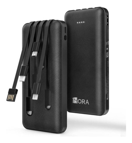 Power Bank Batería Portátil 10000mah 4 Cables 1hora