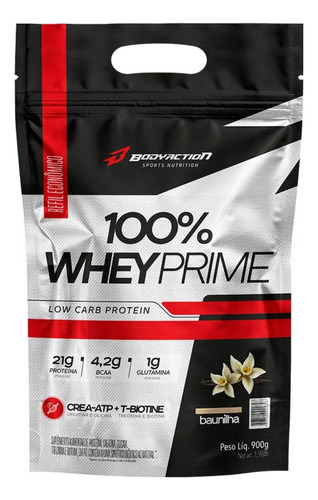 Bodyaction - Pro-F - 100% Whey Protein - Concentrado Prime Refil Low Carb Creatina - Sabor Baunilha