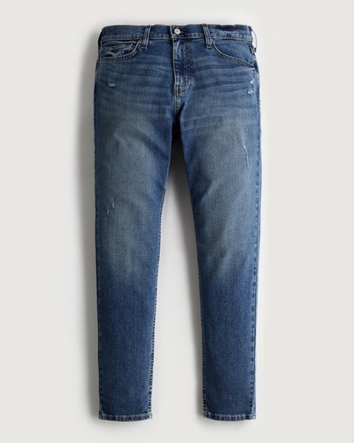 Hollister Distressed Dark Wash Athletic Skynny Jeans