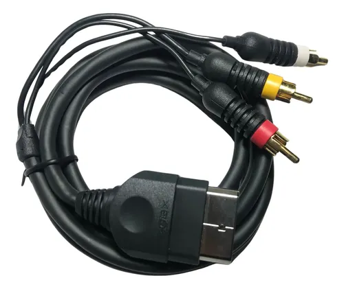 Lot Of 10 Original Xbox AV Cables - Composite RCA Cable For Microsoft Xbox, 6ft, Black