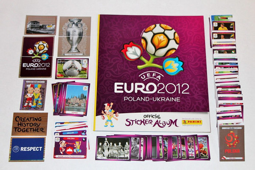 Combo Album Eurocopa 2012 Barajitas A Pegar Completo Lleno