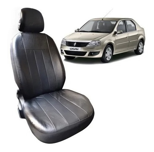 Funda Cubre Asiento Cuero Acolchado Renault Logan 12/- Ent.