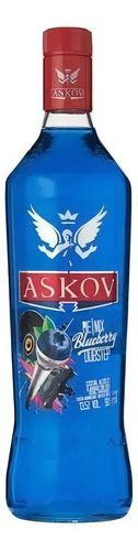 Bebida Askov Remix Vodka Com Blueberry Garrafa 900ml Sabor Blueberry