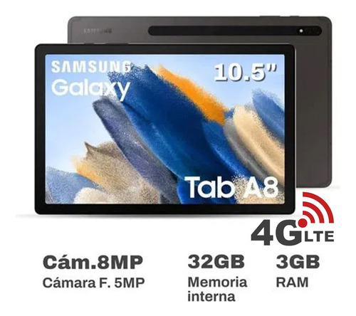 Tablet Samsung Galaxy Tab A8 Chip 4g Lte Sm-x205 Color Gris