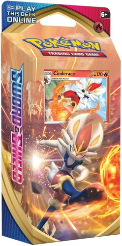 Mazo Pokémon Tcg: Cinderace Theme Deck - Original - Cartas