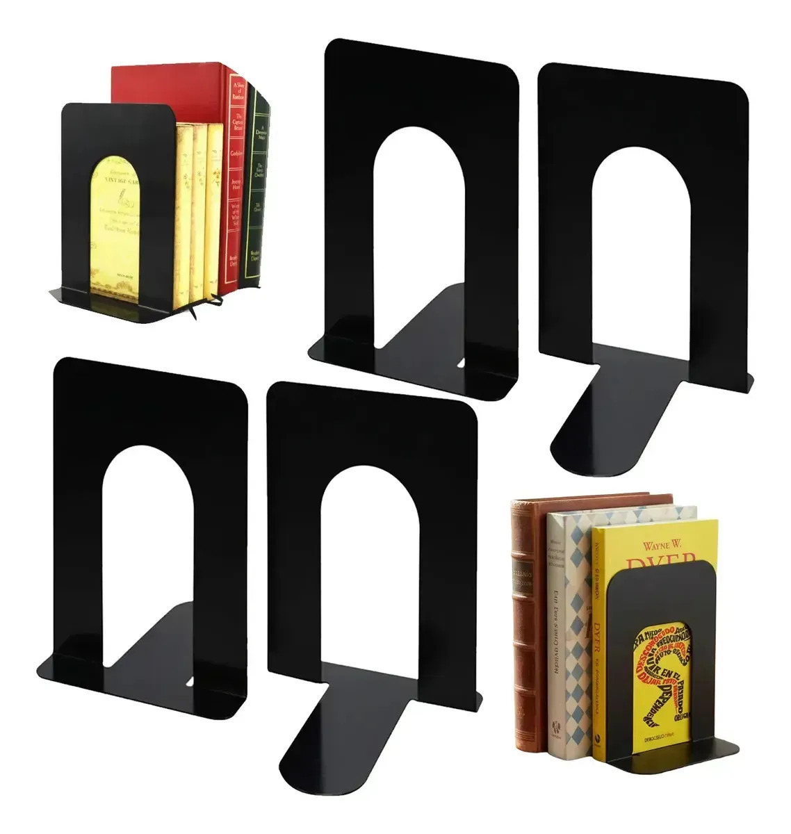 Sujeta Libros X4 Soporte Metalico Organizador Veoquiero