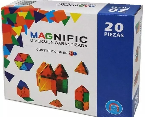 Juego Didactico Bloques Magnific Imanes Magnéticos 20 Piezas