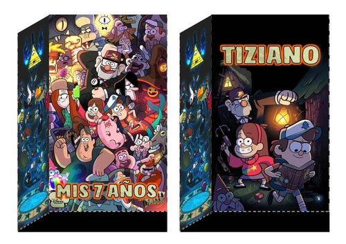 10 Bolsitas Golosineras Gravity Falls  Con Cordón 