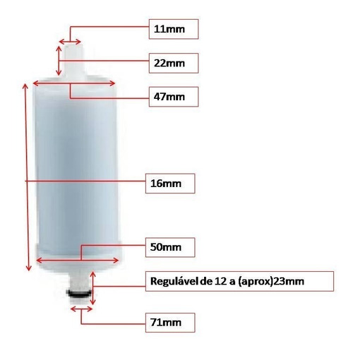 Copo Filtro De Agua Em Abs Com Refil De Carvao Ativo