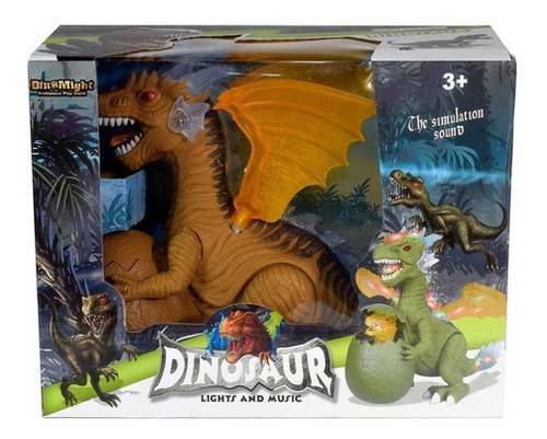 Dinosaurio Dragon Con Huevo Con Luz Y Sonido 99814