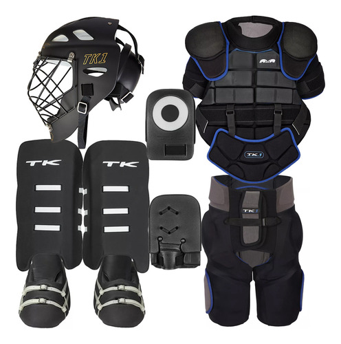 Set Arquero Tk1 Hockey Legguards Kickers Guantes Pechera Ber