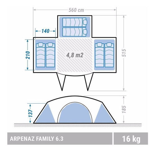 arpenaz 6.3 family tent