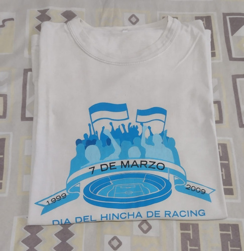 Remera De Racing 7 De Marzo Dia Del Hincha Talle L