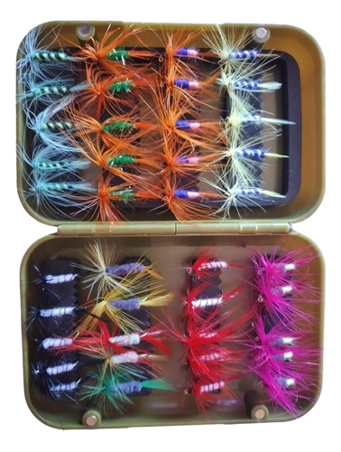 Pack De Moscas Surtidas X 40 Unid. Pesca Fly Cast Truchas