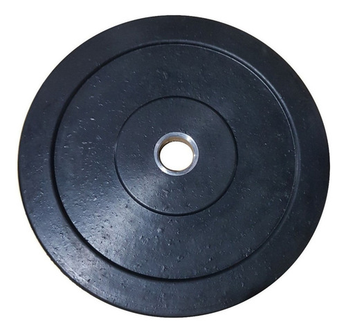 Disco Bumper 20kg - Pesas - Caucho Para Crossfit Color Negro