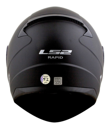 Imagem 3 de 9 de Capacete Ls2 Ff353 Rapid Preto Fosco Superior Ao Ff358