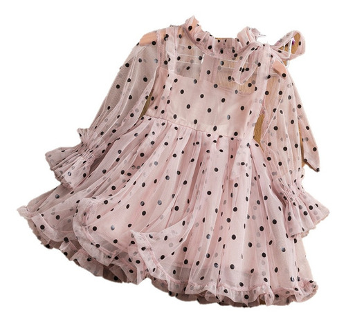 Meninas Polka De Dot Vestido De Princesa