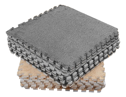 Alfombra De Piso Entrelazada De Espuma De Felpa, 10 Piezas,