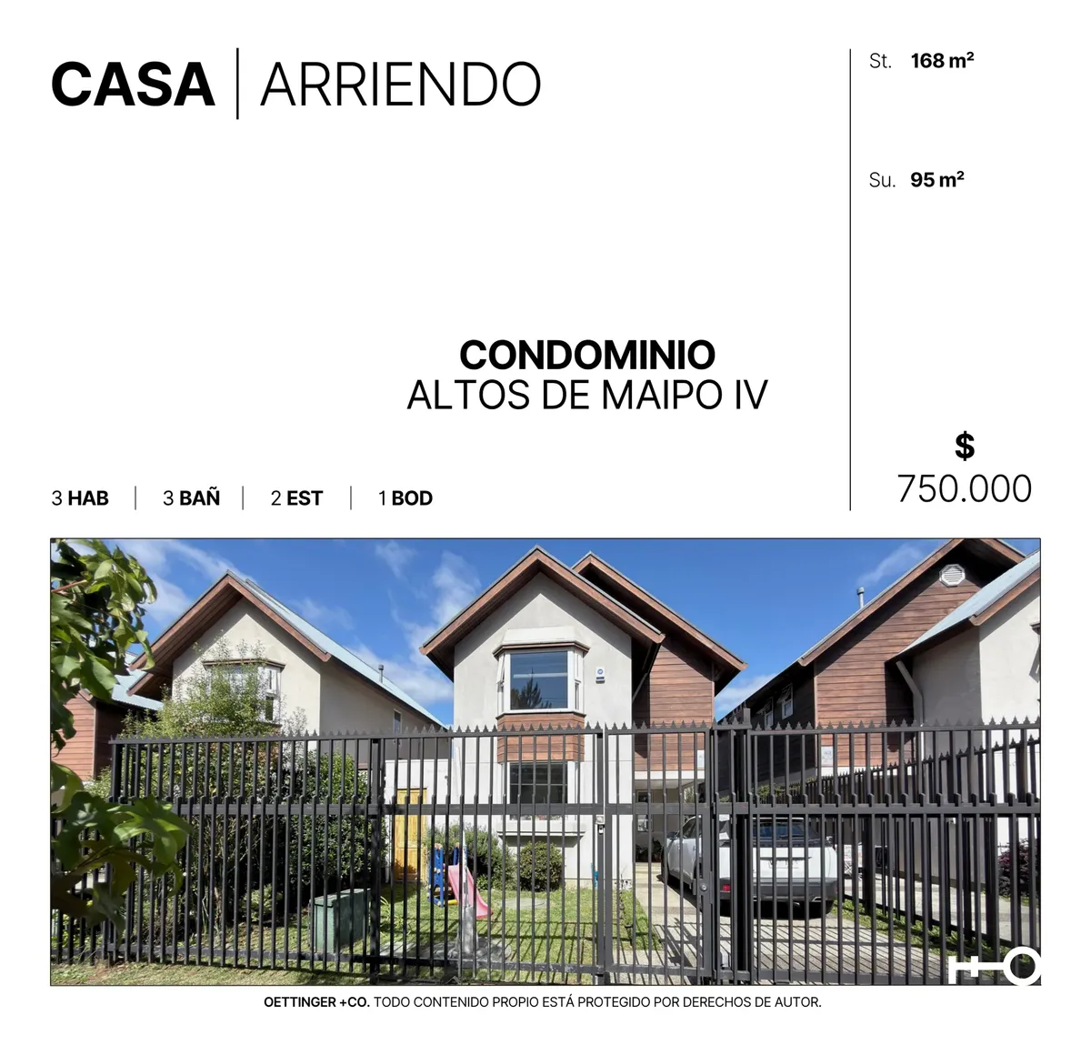 Imagen 1 de 14 de Casa En Arriendo - Condominio Altos De Maipo Iv