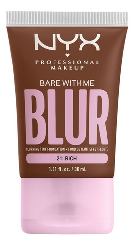 Base De Maquillaje Nyx Professional Makeup Bare With Me Blur Tono Rich 30 Ml