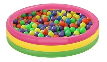 Piscina Intex Inflable + 100 Pelotas De Colores Nuevo