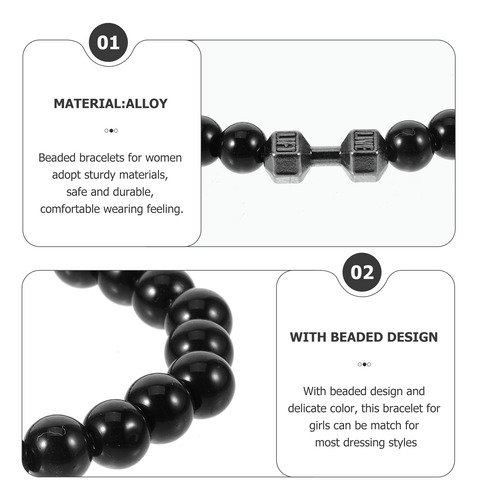 2 Pulseras Con Mancuernas Para Hombre Y Mujer