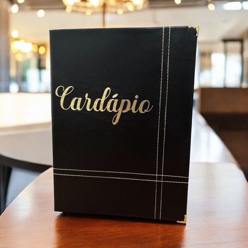 Porta Cardápio 10 Un C/ 7 Bolsas Tamanho A4 Menu Restaurante