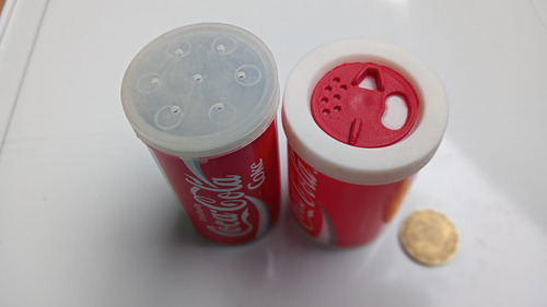 2 Mini Salero Coca Cola Disfruta Coca Cola (Usado)