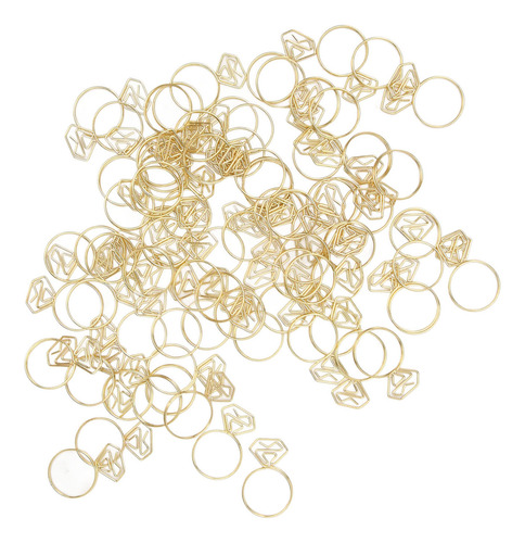 Clips Pequeños Dorados Con Forma De 80 Sujetapapeles, Resist