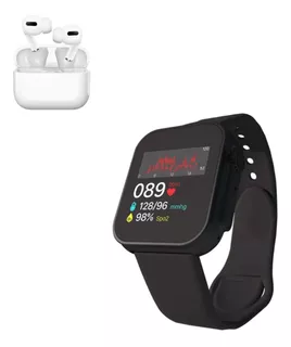 Smartwatch Bluetooth D20 Ultra Negro Y Audífono I13 Blanco