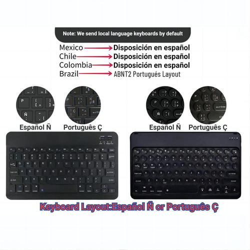 Funda Para A9+ A9 Plus A9 Progalaxy Tab, Teclado Y Ratón