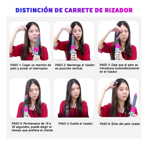 Secador De Pelo Multifuncional 5 En 1 Térmico Para Rizadores